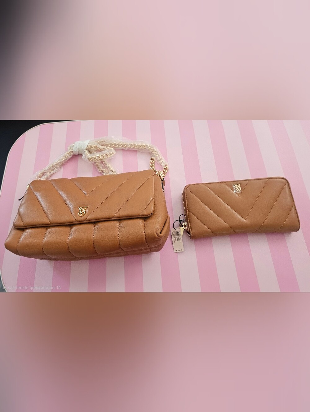 Victoroa's Secret Medium Shoulder Bag with Matching Zip Wallet